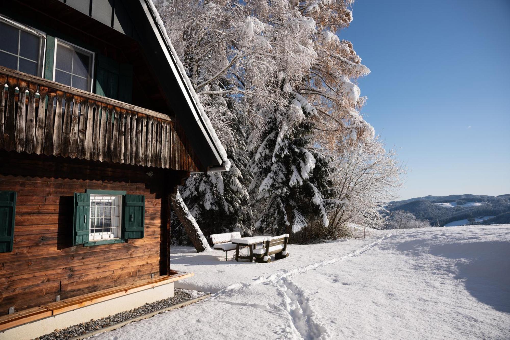 Gregor'S Ferienhaus Im Wald Edelschrott Exterior foto